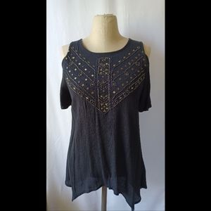 KNOX ROSE cold shoulder blouse